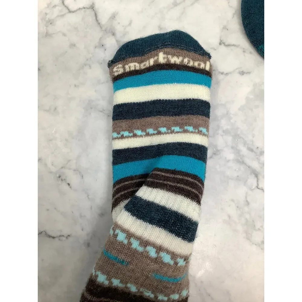 Smartwool Kids' Small Striped Full Cushion Margarita Hike Crew Socks K35-30